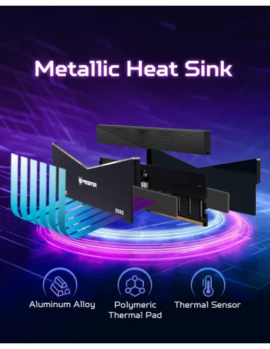 Acer Predator Pallas II DDR5 6000 Mhz 64GB CL32 Negro