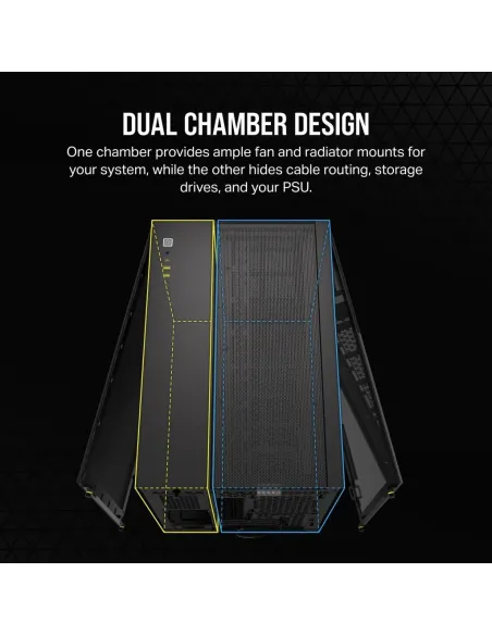 Corsair 2500X Mid Tower Cristal Templado USB-C Negro