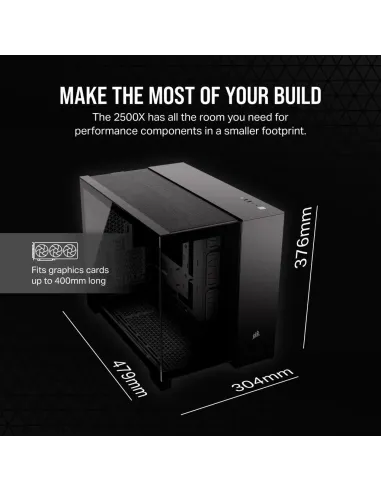 Corsair 2500X Mid Tower Cristal Templado USB-C Negro