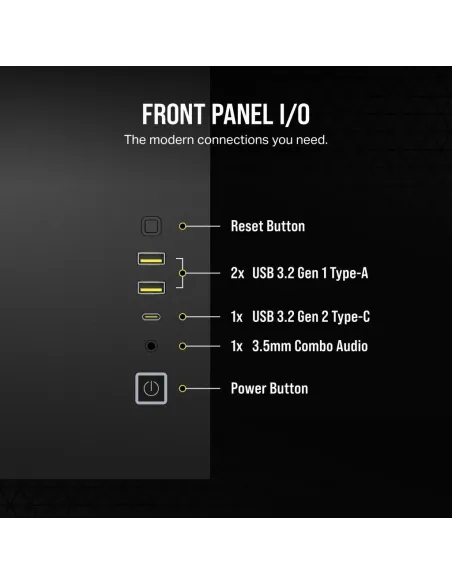 Corsair 2500X Mid Tower Cristal Templado USB-C Negro