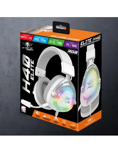 Spirit of Gamer Elite H40 Auriculares Blancos