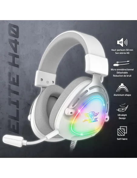 Spirit of Gamer Elite H40 Auriculares Blancos
