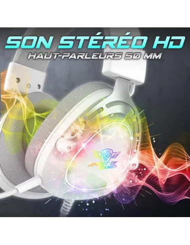 Spirit of Gamer Elite H40 Auriculares Blancos