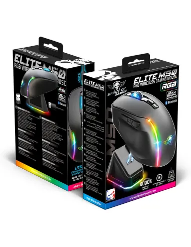 Spirit of Gamer Elite M50 Raton Inalambrico Negro