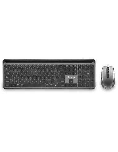 NGS ECLIPSEKIT Kit Teclado + Ratón Inalámbricos Gris (Inglés)