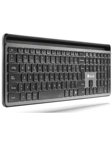 NGS ECLIPSEKIT Kit Teclado + Ratón Inalámbricos Gris (Inglés)