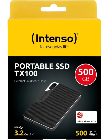 Intenso TX100 SSD 1TB Disco Duro Externo USB-C Negro