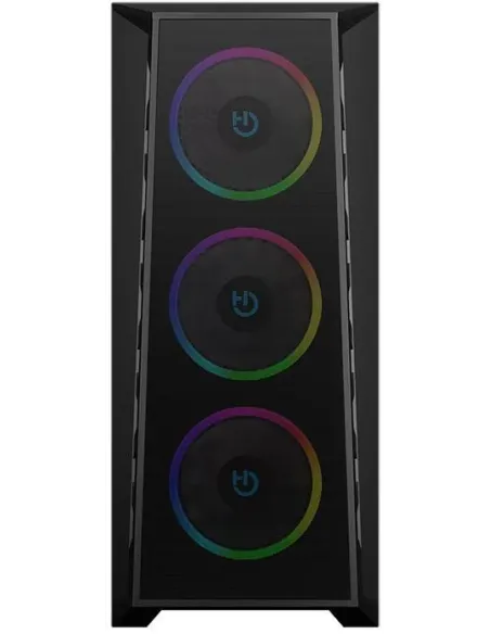 Hiditec MH12 Metal Mesh Caja Midi Tower USB-C Negra