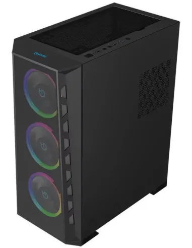 Hiditec MH12 Metal Mesh Caja Midi Tower USB-C Negra