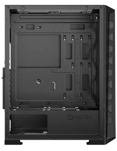 Hiditec MH12 Metal Mesh Caja Midi Tower USB-C Negra