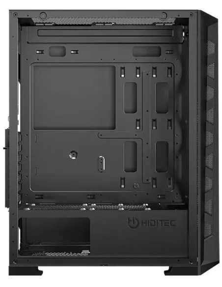 Hiditec MH12 Metal Mesh Caja Midi Tower USB-C Negra