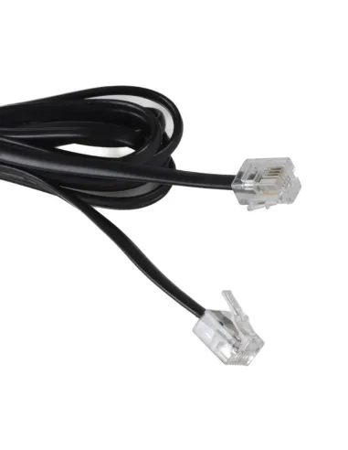 iggual IGG319574 Cable RJ-11 2m Negro