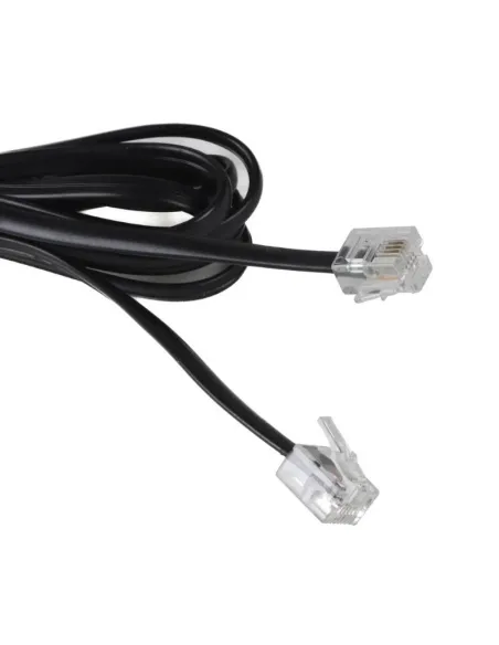iggual IGG319574 Cable RJ-11 2m Negro