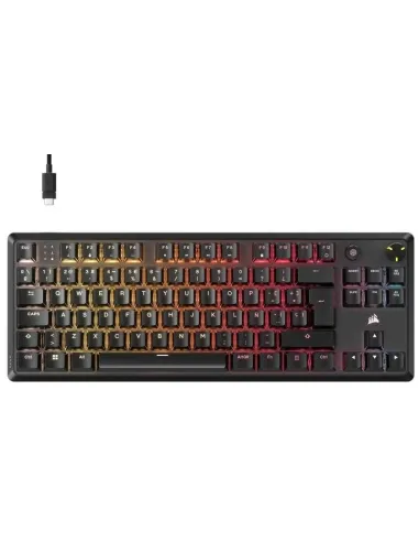 Corsair K70 CORE TKL Teclado Mecánico Gaming RGB Switch MLX Red v2 Negro