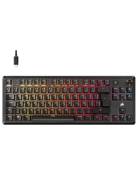 Corsair K70 CORE TKL Teclado Mecánico Gaming RGB Switch MLX Red v2 Negro