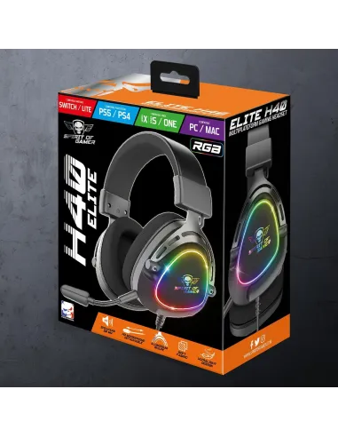 Spirit of Gamer Elite H40 Auriculares Negros