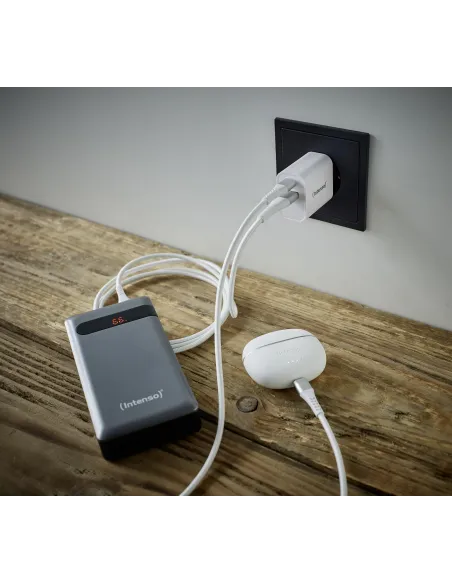 Intenso 7803012 Cargador Pared 30W USB-A/USB-C Blanco