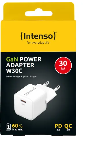 Intenso 7803022 Cargador Pared W30 USB-C Blanco