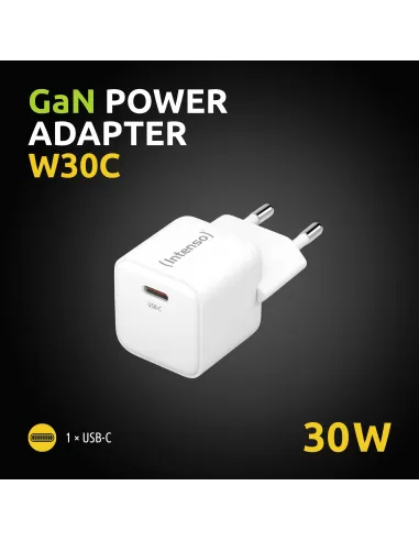 Intenso 7803022 Cargador Pared W30 USB-C Blanco