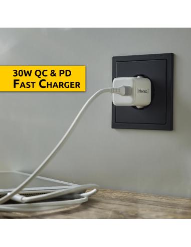 Intenso 7803022 Cargador Pared W30 USB-C Blanco