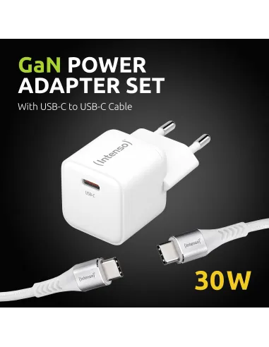 Intenso 7803042 Cargador Pared 30W USB-C Blanco