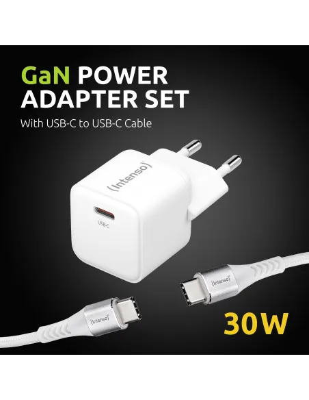 Intenso 7803042 Cargador Pared 30W USB-C Blanco