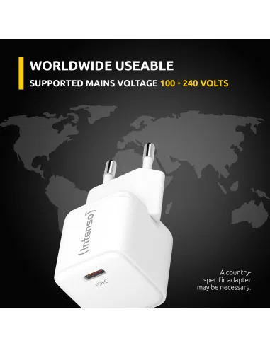Intenso 7803042 Cargador Pared 30W USB-C Blanco