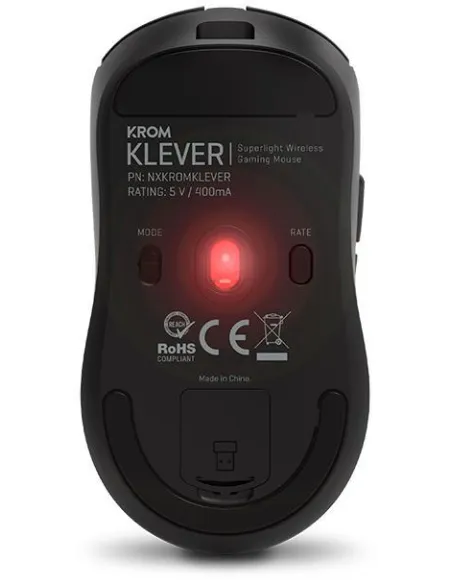 Krom Klever Raton Inalámbrico Gaming Negro