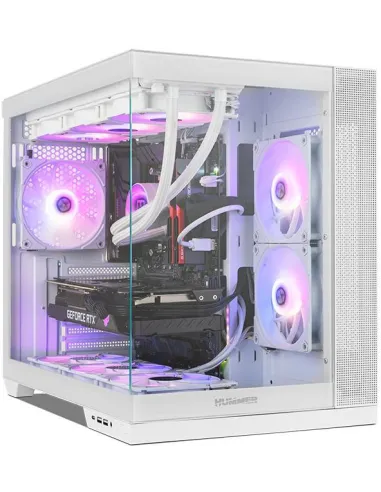 NOX Hummer ASTRA NEO WH Semitorre ATX Doble Cristal Templado USB-C Blanca