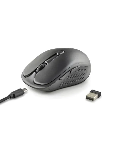 NGS Evojot Ratón Inalámbrico Recargable USB-A Negro