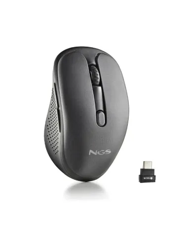 NGS Evojot Ratón Inalámbrico Recargable USB-C Negro