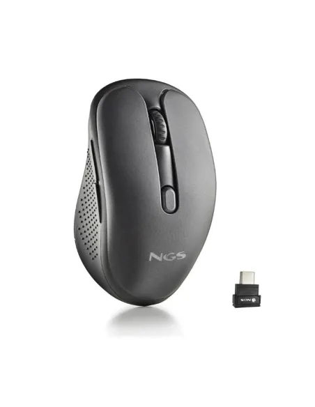 NGS Evojot Ratón Inalámbrico Recargable USB-C Negro