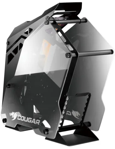 Cougar Conquer Midi-Tower Cristal Templado Negro/Naranja