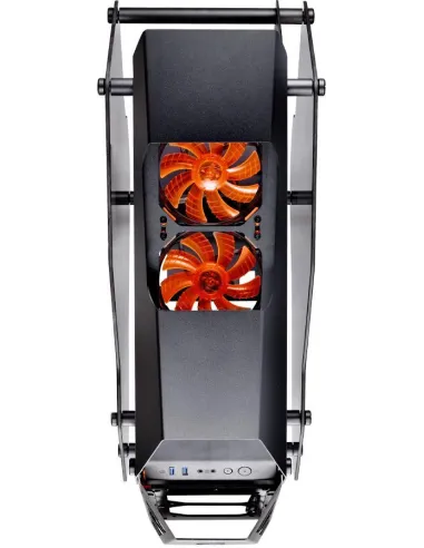 Cougar Conquer Midi-Tower Cristal Templado Negro/Naranja