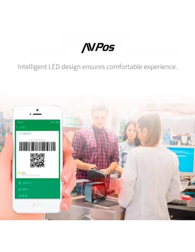 AVPos BP760 Lector de Códigos de Barras 1D/2D Gris/Azul