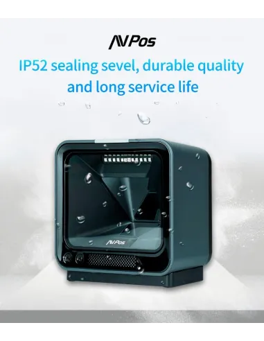 AVPos BP760 Lector de Códigos de Barras 1D/2D Gris/Azul