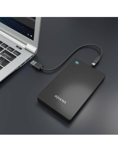 Aisens ASE-2542B Caja Externa para Disco Duro de 2.5" USB-C Negro