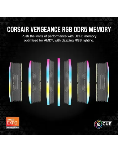 Corsair Vengeance DDR5 6000MHz 32GB (2x16GB) CL36 Memoria Dual AMD EXPO e Intel XMP Gris