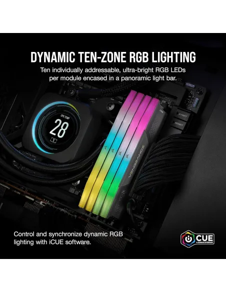 Corsair Vengeance DDR5 6000MHz 32GB (2x16GB) CL36 Memoria Dual AMD EXPO e Intel XMP Gris