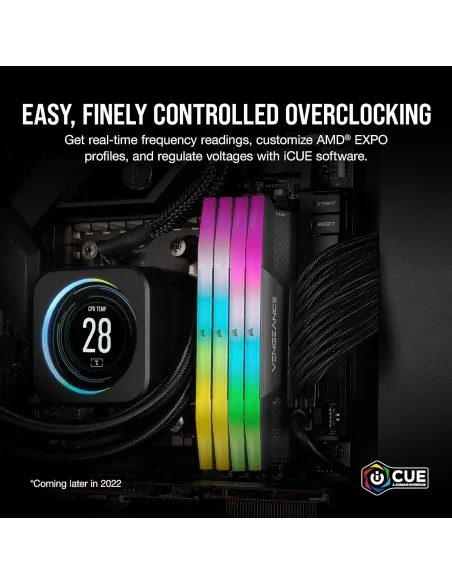 Corsair Vengeance DDR5 6000MHz 32GB (2x16GB) CL36 Memoria Dual AMD EXPO e Intel XMP Gris