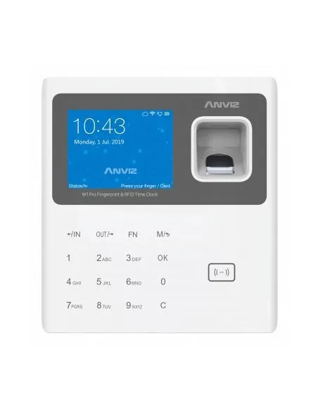 Anviz W1-ID Control Biometrico de Presencia Blanco