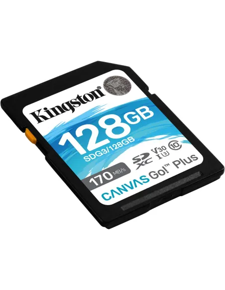 Kingston Canvas Go Plus SDXC 128GB UHS-I U3 V30 Clase 10