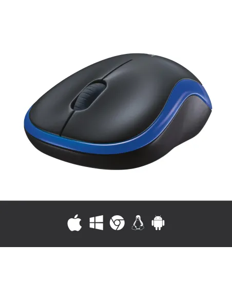 Logitech M185 Ratón Inalámbrico Bluetooth Azul