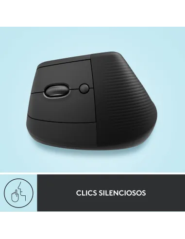 Logitech Lift Ratón Inalámbrico Vertical para Zurdos 4000 DPI Negro/Gris