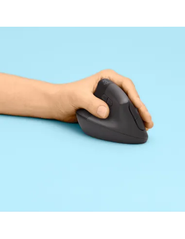 Logitech Lift Ratón Inalámbrico Vertical para Zurdos 4000 DPI Negro/Gris