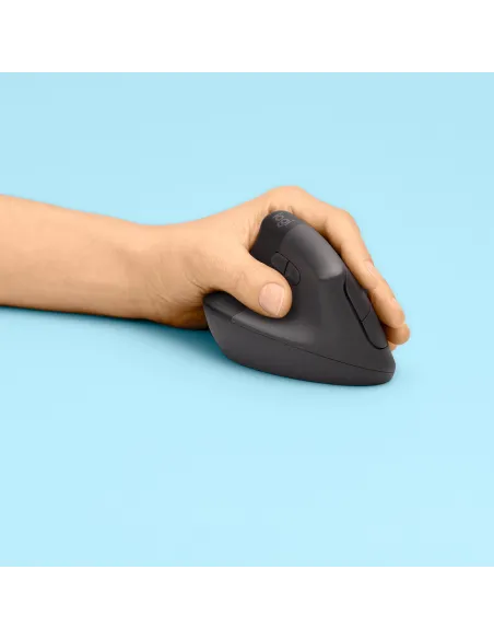Logitech Lift Ratón Inalámbrico Vertical para Zurdos 4000 DPI Negro/Gris