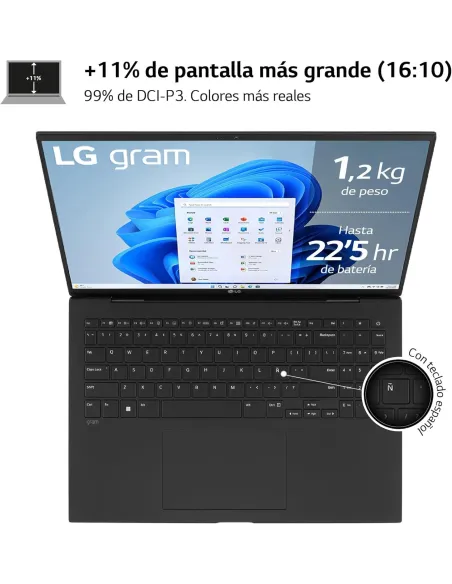 LG gram 16Z90R-E.AD78B Intel Evo Core i7-1360P/32GB/1TB SSD/RTX 3050/16" W11 Home