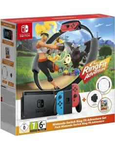 Nintendo Pack Switch Azul Neón/Rojo Neón + Ring Fit Adventure