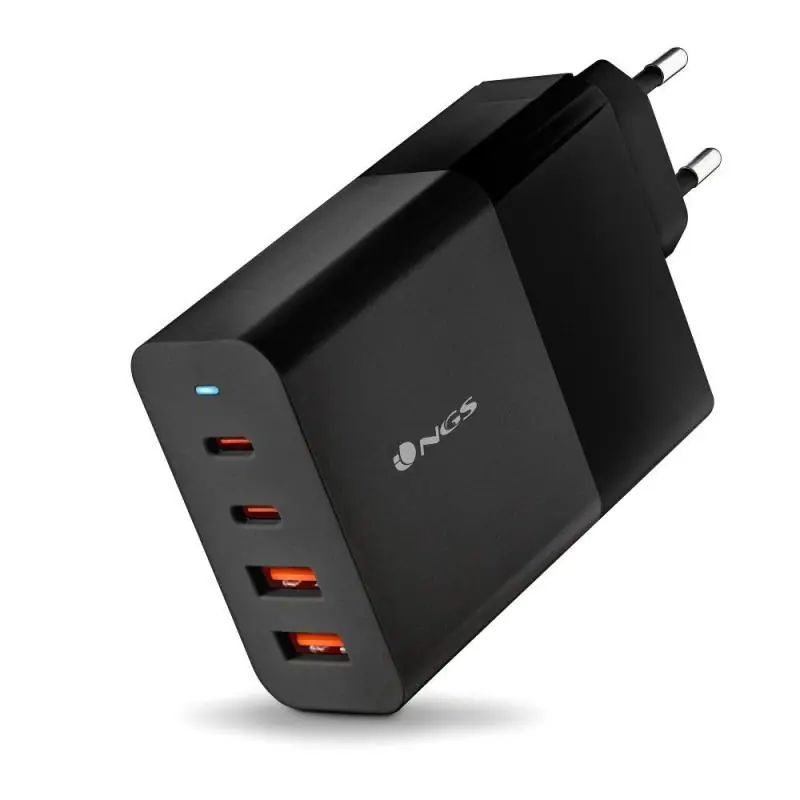 NGS BUD 100W Cargador USB-C/USB-A Negro