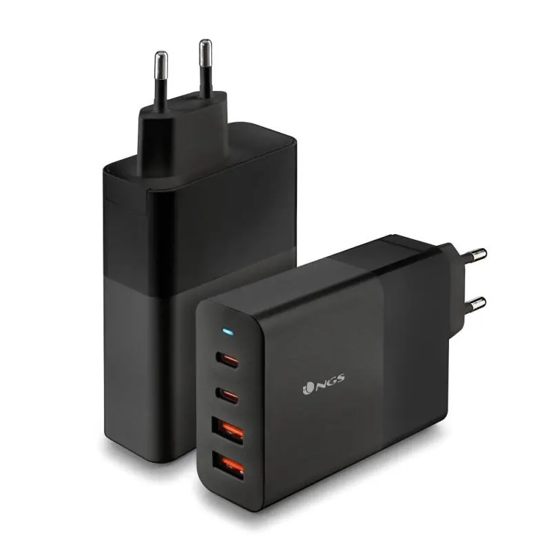 NGS BUD 100W Cargador USB-C/USB-A Negro